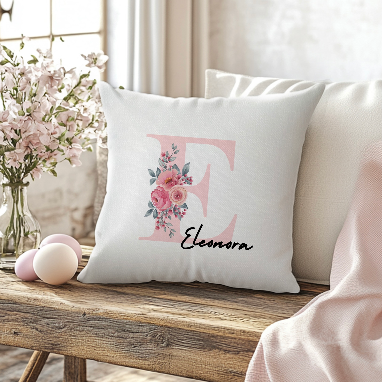 Floral Letter pillows