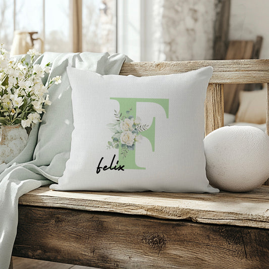 Green floral letter